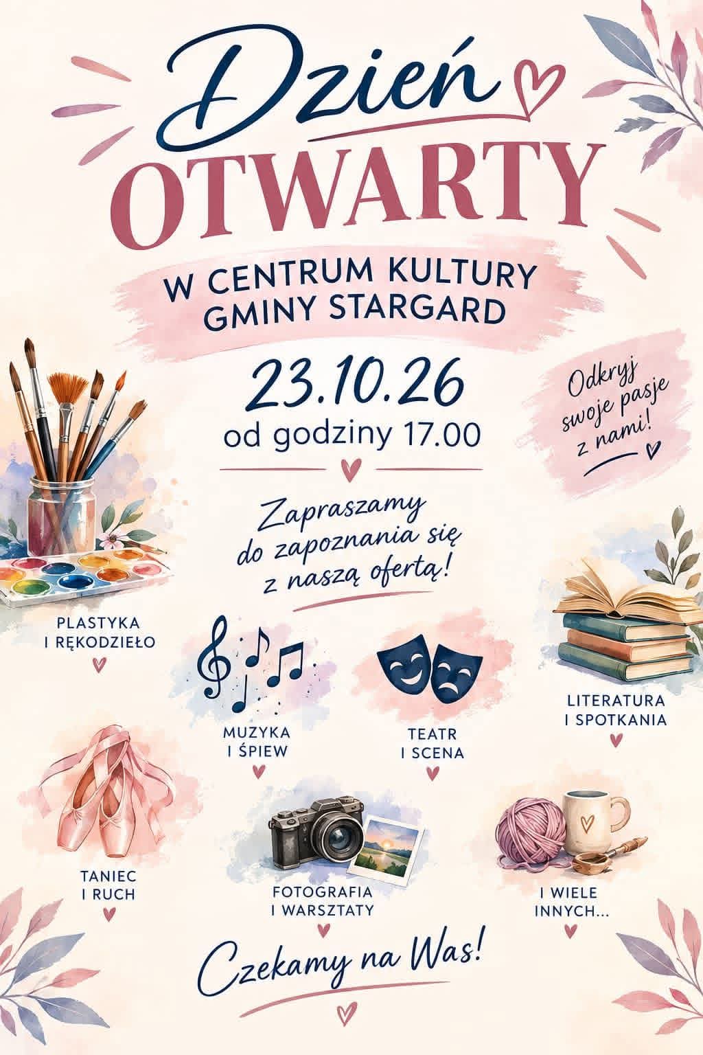 Plakat Dni Otwarte Centrum Kultury Gminy Stargard